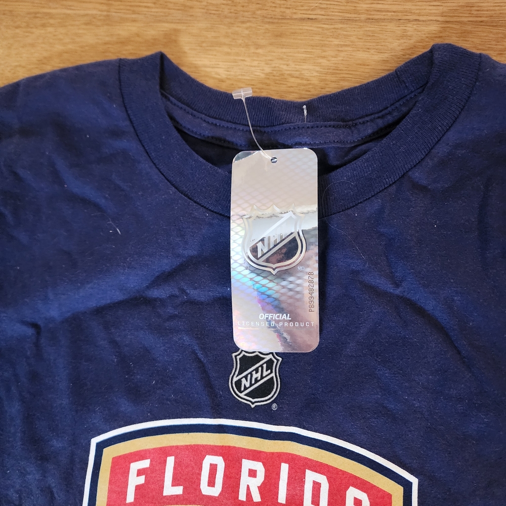 D1 - NHL Florida Panthers Blue Short Sleeve Tee - Picture 2 of 3
